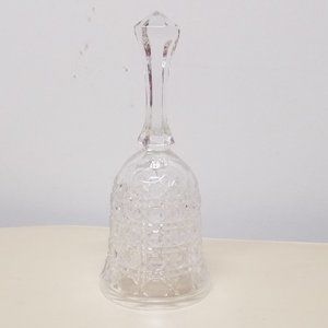 Vintage Federal Clear Cut Glass Windsor Wicker Pattern Bell